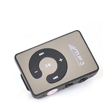 Best Mp3 C-Logo MP3 Player TF Card with Small Clip Silver - Black  