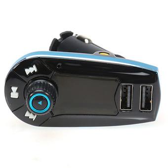 Best Mp3 Modulator with USB Charger 2.1A for Smartphone - 618C - Hitam-Biru  