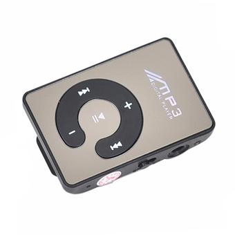 Best Mp3 Player TF card with Small Clip Silver - Black  