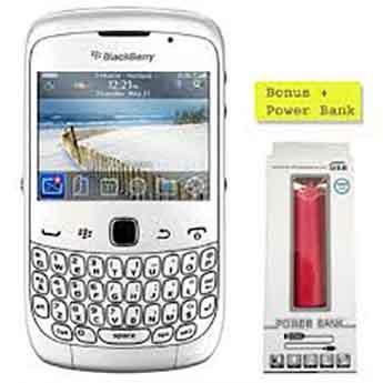 BlackBerry Curve 3G 9330 + free power bank - Putih
