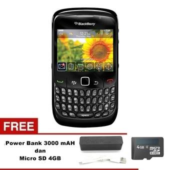 Blackberry Gemini 8520 - 256 MB - Hitam - Gratis Micro SD 4GB - Power Bank 3000mAh  