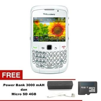Blackberry Gemini 8520 - 256 MB - Putih + Gratis Micro SD 4GB - Power Bank 3000mAh  