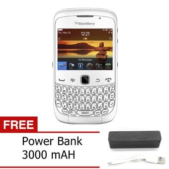 Blackberry Keppler 9300 - 256 MB - Putih + Gratis Power Bank 3000mAH  