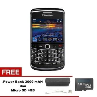 Blackberry Onyx 9700 Hitam + Gratis Micro SD 4GB - Power Bank 3000mAh  
