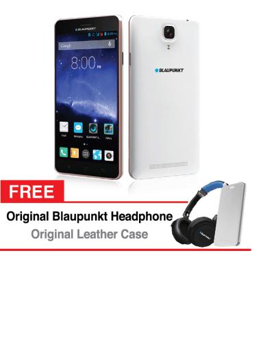 Blaupunkt Sonido J1+ Smartphone - Putih [8 GB] + Free Blaupunkt Headphone & Flip Cover Leather Case