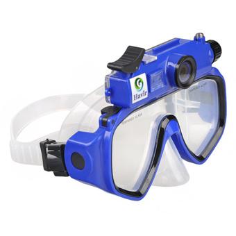 Blue Still Image Diving Mask Underwater Camera 4G+IR Lens CMOS 720p (Black) (Intl)  