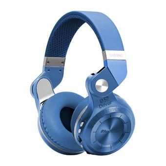 Bluedio Turbine T2+ Headphone Bluetooth 4.1 with SDCard Slot Dan FM Radio Scan Function - Biru  