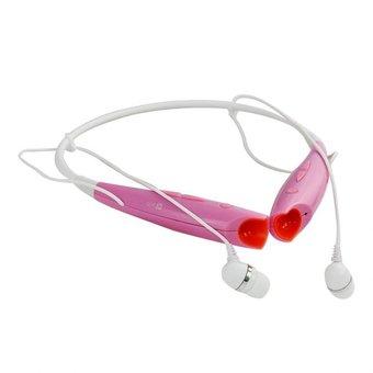 Bluetooth Headset Two Channel MP3 Music Headphone - HBS-730 - Pink  