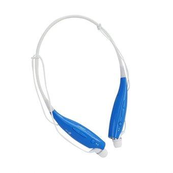 Bluetooth Stereo Headset Two Channel MP3 Music Headphone - HBS-730 - Biru  