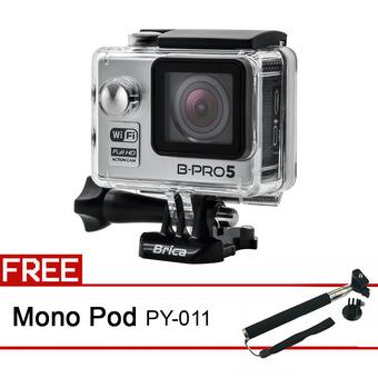 Brica Action Camera B-Pro 5 Alpha Edition - Silver + Gratis Monopod PY 011 B-Bpro  