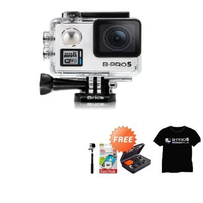 Brica Alpha Plus Silver Action Cam + Sandisk 16 GB + SMP 07 Tongsis + Small Bag + T-shirt