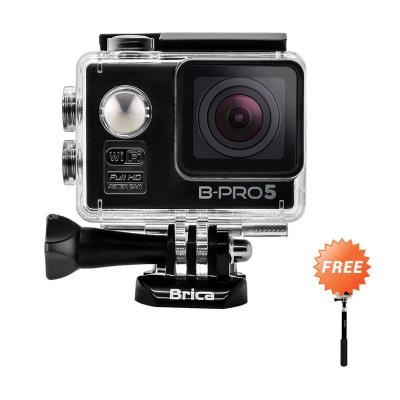 Brica B-PRO 5 Alpha Edition Hitam WiFi Action Camera + Attanta Tongsis