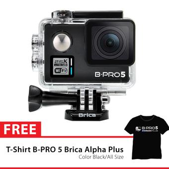 Brica B-PRO 5 Alpha Plus Edition Full HD 2.5K Action Camera - Hitam + Free T-Shit Brica Alpha Plus  