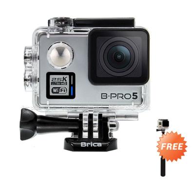 Brica B-PRO 5 Alpha Plus Silver Action Camera [HD 2.5K]