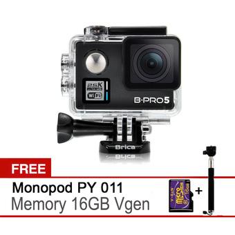Brica BPro B-Pro Alpha Plus Hitam + Free Memory 16GB Vgen + Monopod PY011 Bpro  