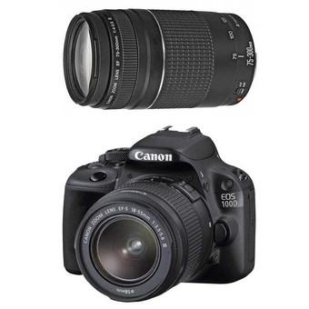 CANON DSLR CAMERA EOS 100D+18-55mm Double Lens Kit BLACK  