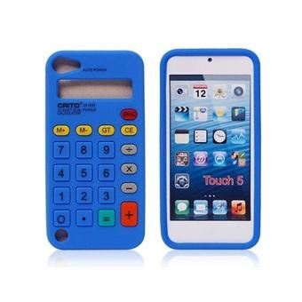 Calculator Pattern Silicone Protective Case for iPod Touch 5 Blue  