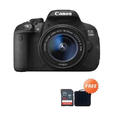 Canon 700d 18-55 is STM + Tas Kamera Canon + Sandisk 16 GB