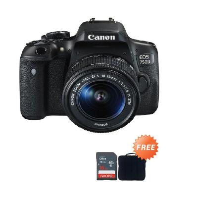 Canon 750D 18-55 IS STM Kamera DSLR + Free Tas Kamera Canon + Sandisk 16 GB