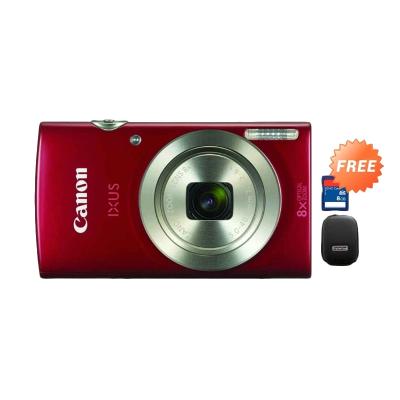 Canon Camera Ixus 175 Kamera Pocket - Merah + Free Memory Card 8GB + Case
