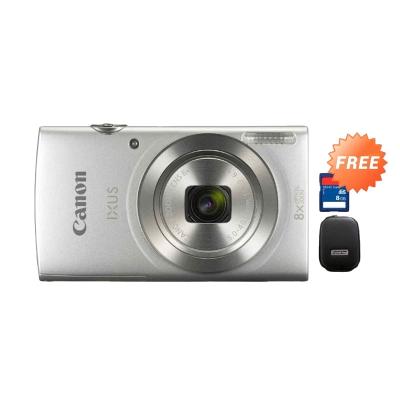 Canon Camera Ixus 175 Kamera Pocket - Silver + Free Memory Card 8GB + Case