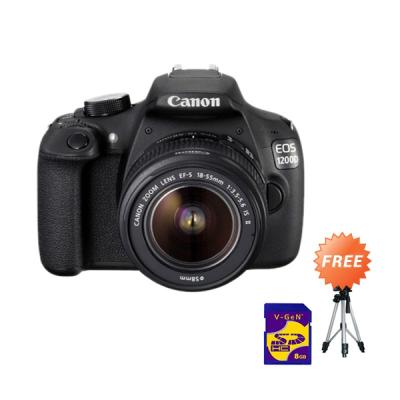 Canon EOS 1200D Lensa Kit 18-55mm IS II Kamera DSLR + Tripod + Memory Card