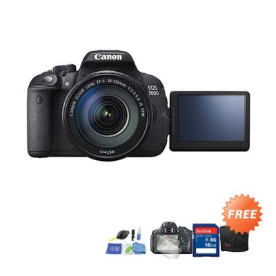 Canon EOS 700D Kit 18-55mm f/3.5-5.6 IS STM Kamera DSLR + Cleaning kit + Screen Protector + SDHC 16GB + Tas DSLR