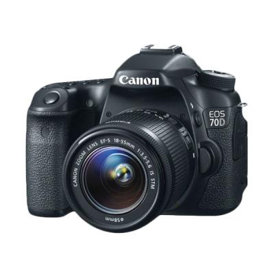 Canon EOS 70D Kit 18-55mm f/3.5-5.6 IS STM WiFi Hitam Kamera DSLR