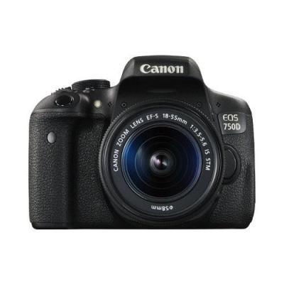 Canon EOS 750D 18-55MM IS WiFi - 24 MP - Hitam
