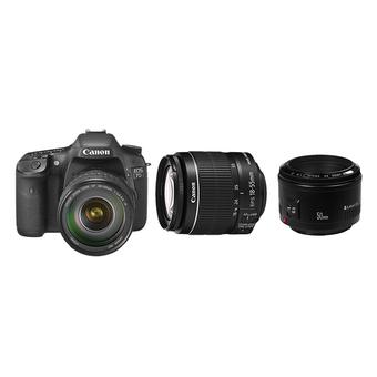 Canon EOS 7D (Black) with 18-55mm IS + 50mm f/1.8 Twin Lens Kit  