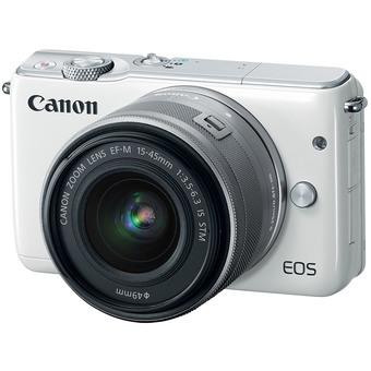 Canon EOS M10 - 18MP - Kit 1 15-45mm f/3.5-6.3 IS STM - Putih  