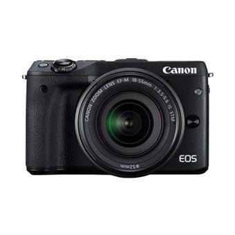 Canon EOS M3 - 24.2 MP - 18-55mm Lens Kit - Hitam  