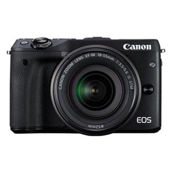 Canon EOS M3 - 24.2 MP - EF-M18-55mm Single Lens Kit - Hitam  
