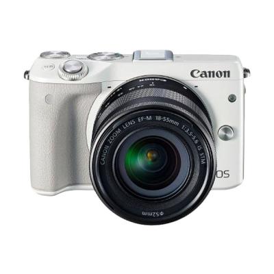 Canon EOS M3 Kit EF-M18-55 IS STM Putih Kamera Mirrorless