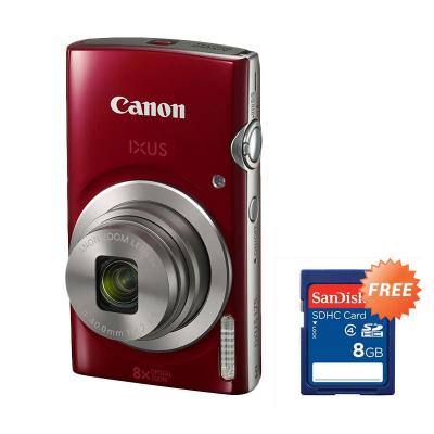 Canon IXUS 175 Red Kamera Pocket + Memory Card SDHC [8 GB]