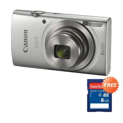 Canon IXUS 175 Silver Kamera Pocket + Memory Card SDHC [8 GB]