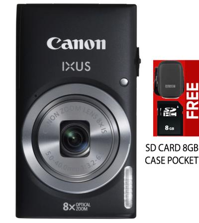 Canon Ixus 135 Wifi - 16 MP - 8x Optical Zoom + Free SDHC 8 GB + Case
