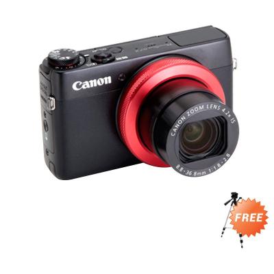 Canon PowerShot G7 X Kamera Pocket [Red Ring Edition] + Tripod
