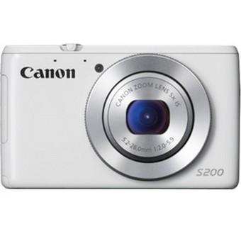 Canon PowerShot S200 10.1MP White + 16GB Memory Card + Case + Screen Protector  