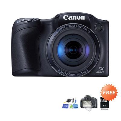 Canon PowerShot SX410 IS Kamera DSLR + Screen protector + Cleaning Kit + SDHC 8 GB