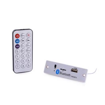 Car Digital LED 5V Bluetooth MP3 Decoder Board FM Radio USB TF w/ Remote Controller - White (1 x CR2025) (Intl)  