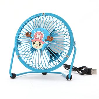 Cartoon Mini 4-Inch Usb Iron Fan (Blue)  