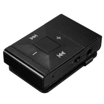 Clip Metal USB MP3 Music Media Player Support 2-16GB Micro SD TF+Headphone (Black)  