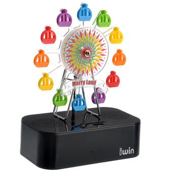 Colorful LED Ferris Wheel Multimedia Digital Speaker USB Music MP3 Player (Black) (Intl)  
