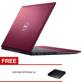 Dell - Notebook Vostro 14 5480 - 14" - Intel Core i7-5500U - 1TB - Merah + Gratis Kaspersky Anti Virus + DVD RW External LG  