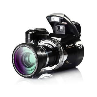 Digital Camera HD Video 4x Zoom Lens 50000 Pixels Wide-Angle Lens for Camera (Black) (Intl)  