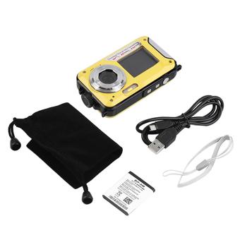 Digital Camera Waterproof 24MP MAX 1080P Double Screen16x Zoom Camcorder (Yellow) (Intl)  