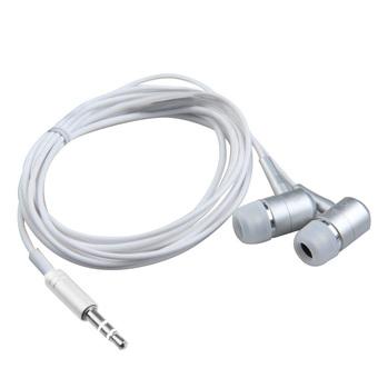 E303 Stereo 3.5mm Metal In-ear Earphone for iPhone MP3 MP4 Computer White  