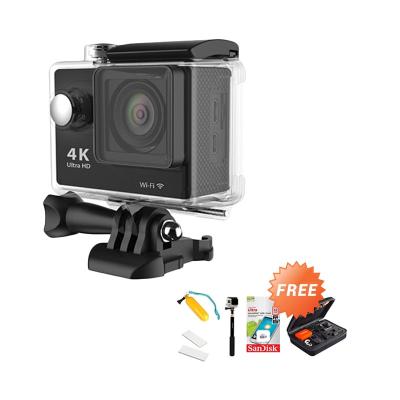 EKEN H9 4K Video Action Camera - Hitam [12 MP] + Free Accessories Kamera