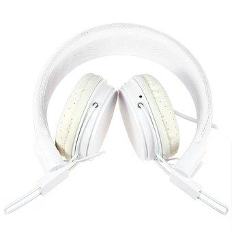 EP05 Retractable Foldable On-ear Stereo Bass Headphone with Mic(WHITE)(INTL)  